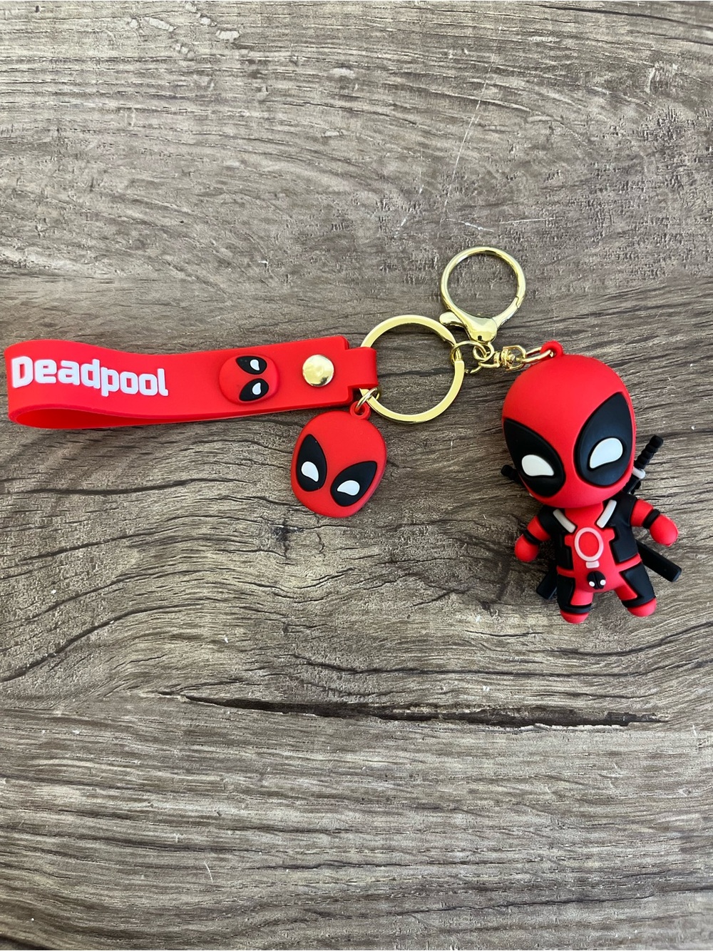 Red Deadpool  Silicone Key & Card Holder Charm